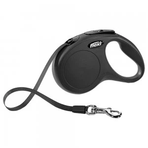 Image of flexi New Classic Tape Lead Small - 5m - flexi New Classic Retractable Lead Tape Small 5m Black