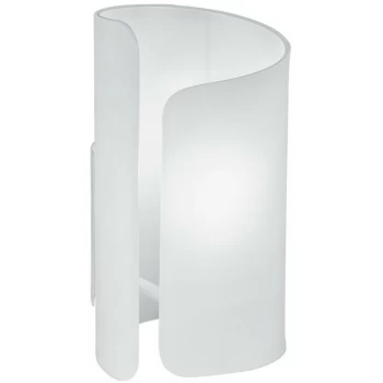 Image of Fan Europe Lighting - Fan Europe Imagine - Curved Glass Wall Light, White, E27