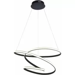 Image of Ceiling Pendant Light Fitting - Textured Black & White Diffuser LED Tape Module