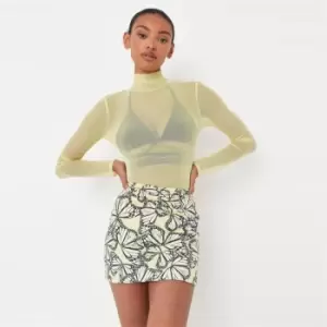 image of Missguided High Neck Bodysuit - Green