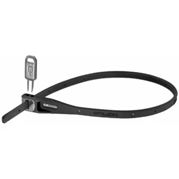 Image of Z-LOK ARMOURED REUSEABLE TIE (SINGLE): BLACK 40CM - HLZLKSBK - Hiplok