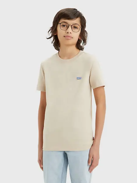 Image of Teenager Batwing Chest Hit Tee - Beige / Oxford Tan