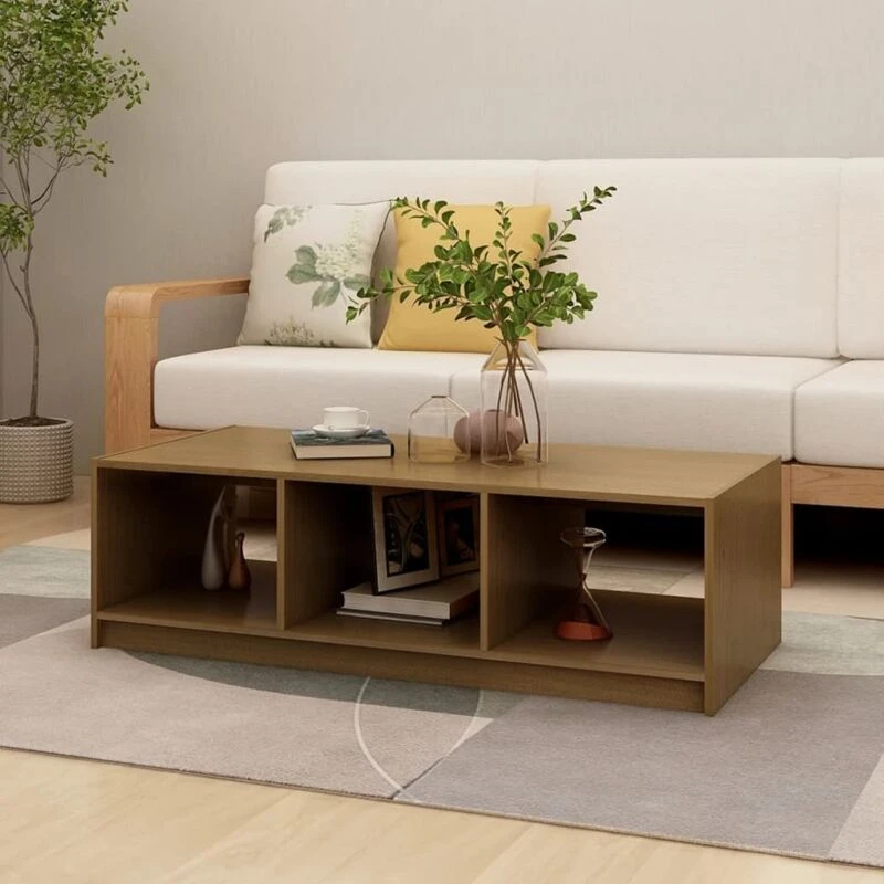 Image of VIDAXL Coffee Table Honey Brown 110x50x34cm Solid Pinewood Vidaxl 8720286762011