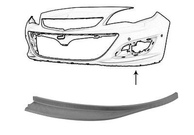 Image of VAN WEZEL Front splitter VAN WEZEL 3753502