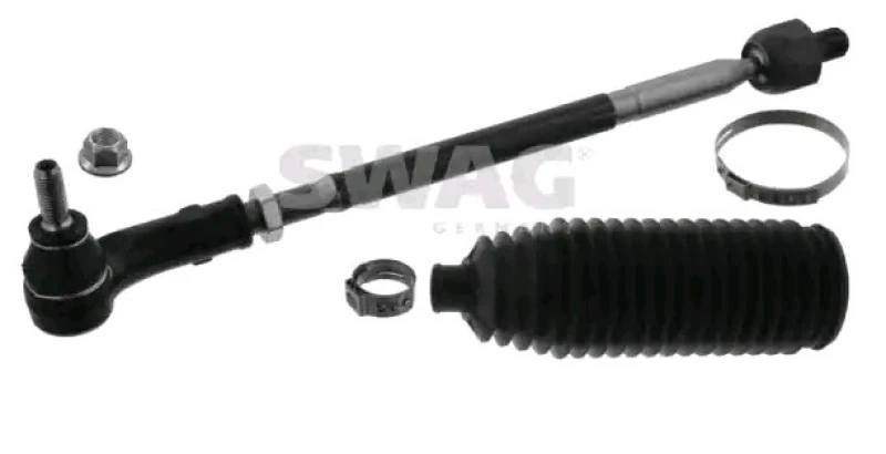 Image of SWAG 30 94 9063 Tie Rod Front Axle Left, with nuts, with bellow Rod Assembly (284)