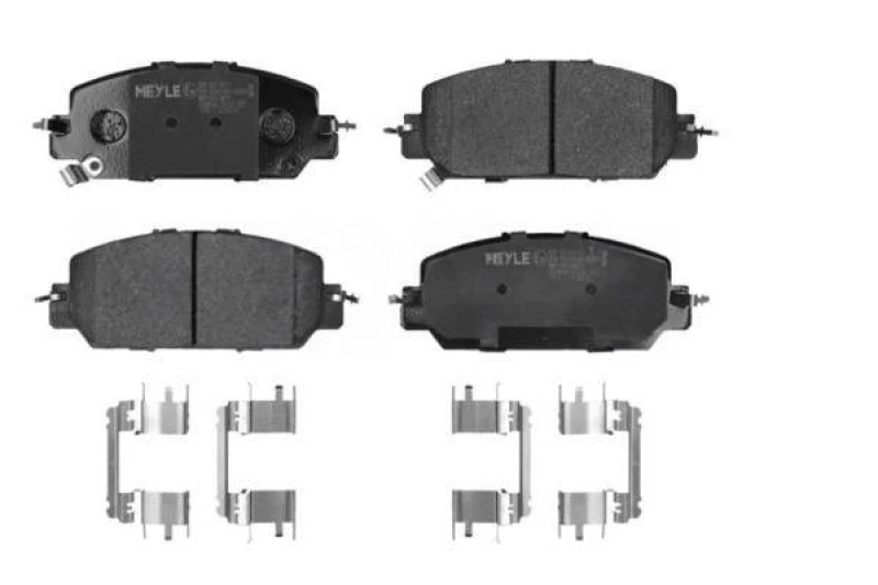 Image of MEYLE 025 227 9717 Brake pad set MEYLE-Original: True to OE. Front Axle, with acoustic wear warning, with accessories, with anti-squeak plate Brake P