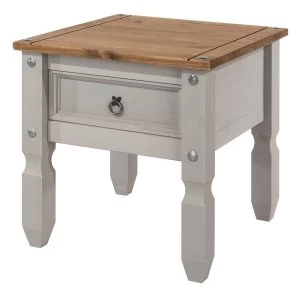 Image of Halea Small Pine Side Table - Grey