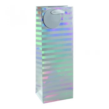 Image of Striped Bottle Bag WhiteSilver Pack of 6 26658-4