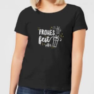 Image of Frohes Fest Womens T-Shirt - Black - 3XL