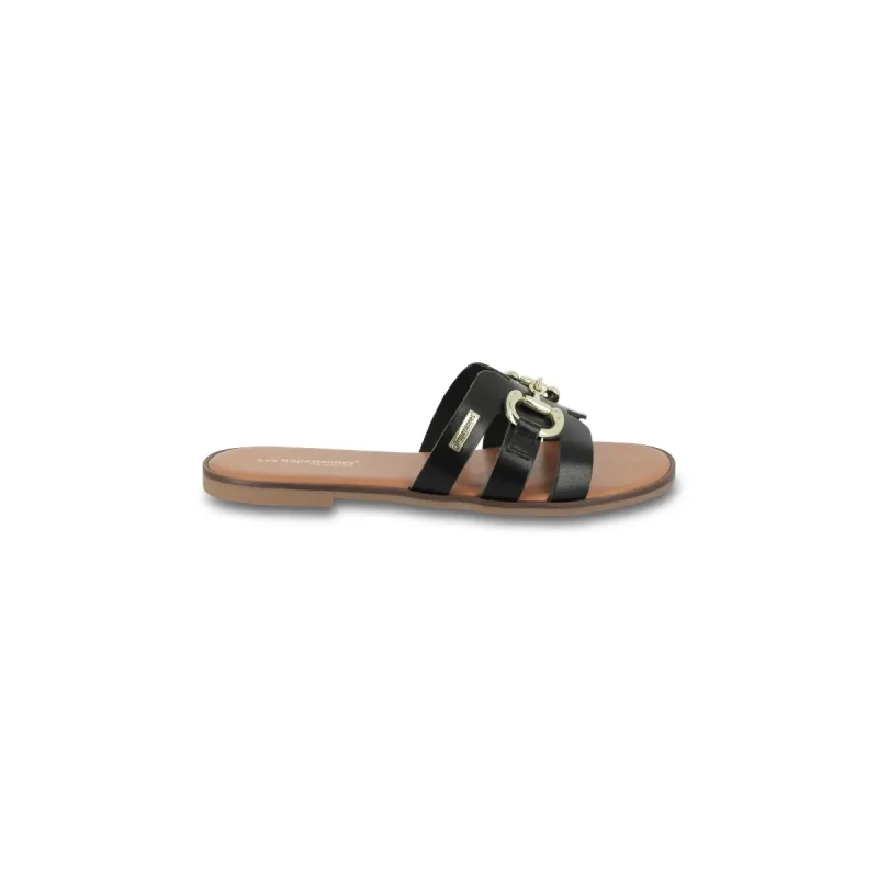 Image of LES TROPEZIENNES PAR M.BELARBI Hamia Leather Mules Black Women 36 (3.5);41 (7);40 (6.5);39 (5.5 to 6);38 (5);37 (4)