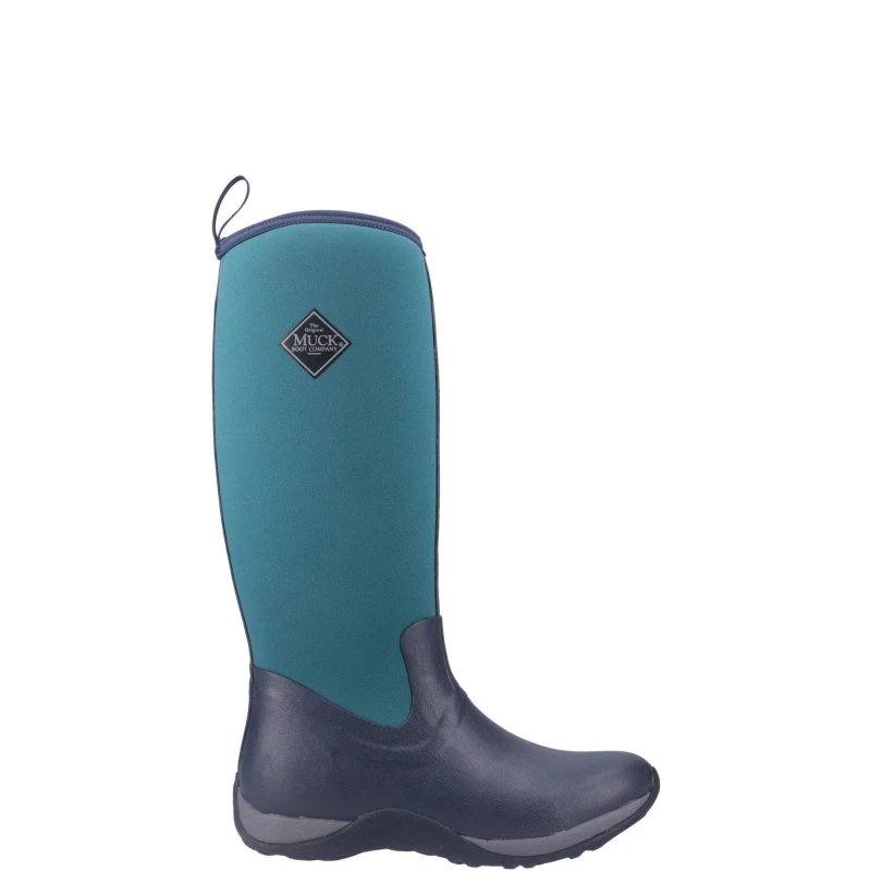 Image of Muck Boots Womens Arctic Adventure Neoprene Wellingtons UK Size 8 (EU 41) Navy Spruce MUC176-NVYSP-8