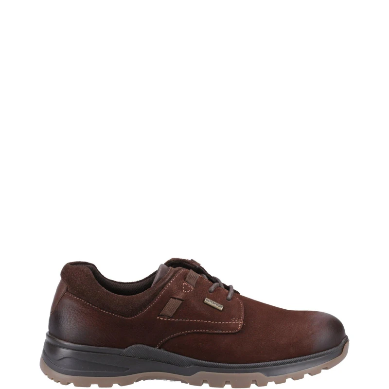 Image of Hush Puppies Mens Pele Waterproof Leather Shoes UK Size 6 (EU 40) BROWN HUS798-BROWN-6