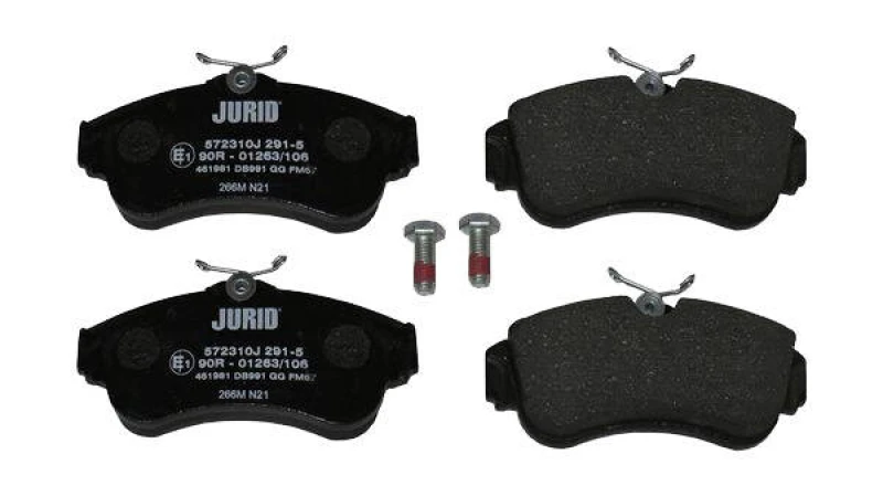 Image of JURID 572310J Brake pad set not prepared for wear warning indicator, without accessories Brake Pad Set,disc brake (402)