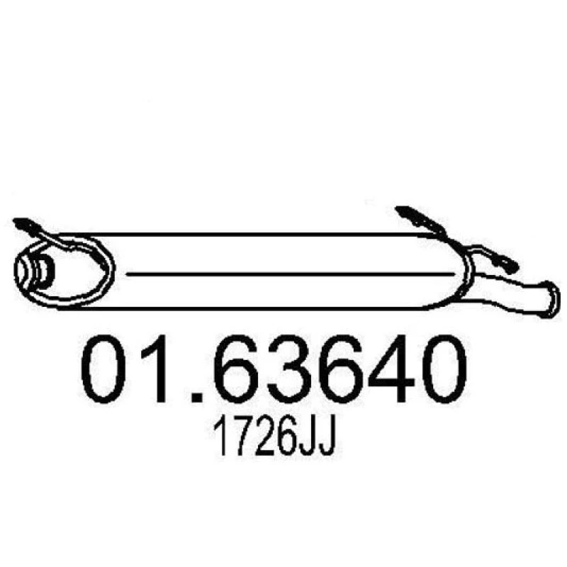 Image of MTS 01.63640 Rear silencer End Silencer (3437)