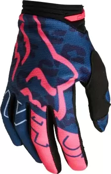 Image of FOX 180 Skew Ladies Motocross Gloves, blue, Size M for Women, blue, Size M for Women
