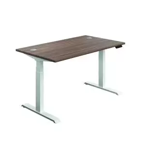 Jemini SitStand Desk with Cable Ports 1200x800x630-1290mm Dark