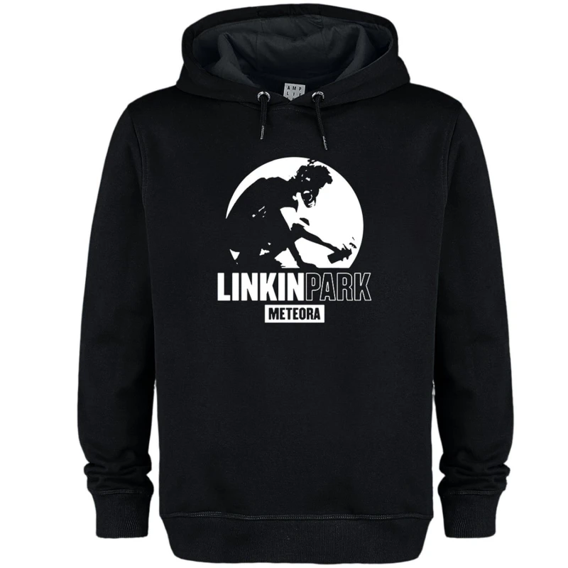 Image of Amplified Mens Meteora Moon Linkin Park Hoodie in Black Size: Large Black Male L