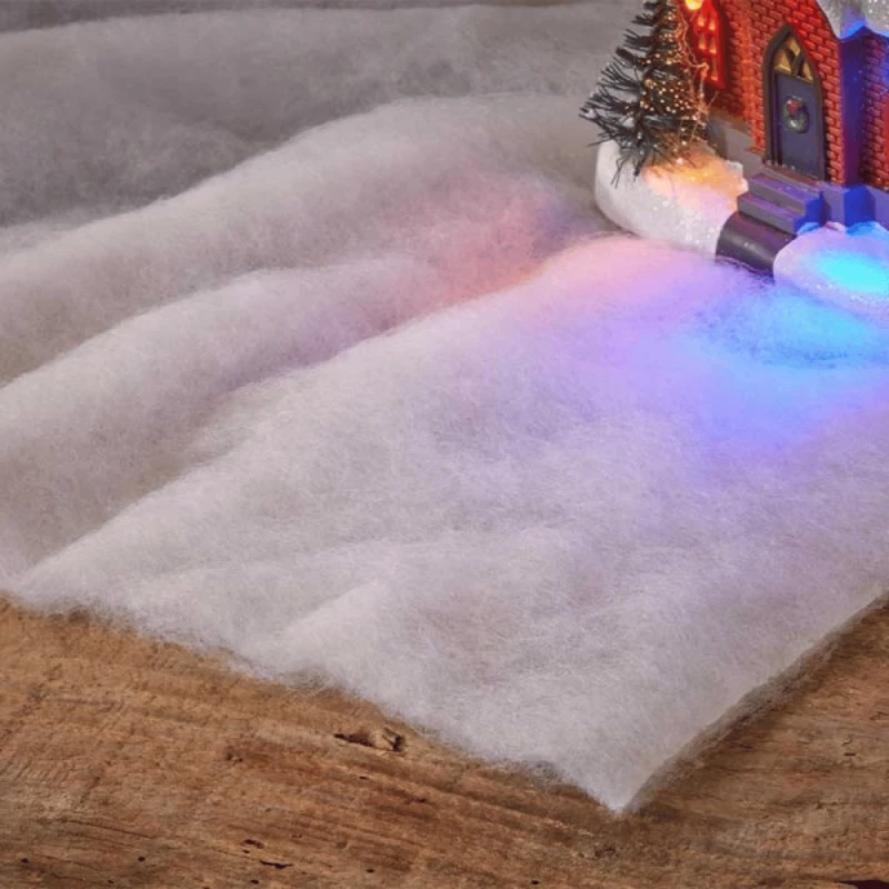 Image of 3m Roll of White Christmas Faux Snow Effect Blanket Table Drape