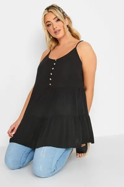 Image of Yours Swing Vest Top Black