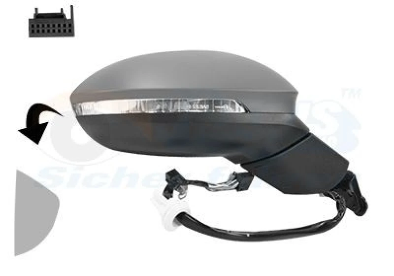 Image of VAN WEZEL Wing mirror VAN WEZEL 5711808