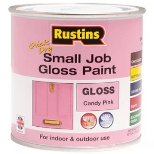 image of Rustins SJCPQD Quick Dry Small Job Gloss Paint Candy Pink 250ml