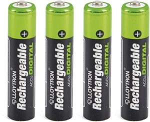 Image of Lloytron B015 Rechargeable Accudigital AAA Ni-MH Batteries 900mAh 4 Pack