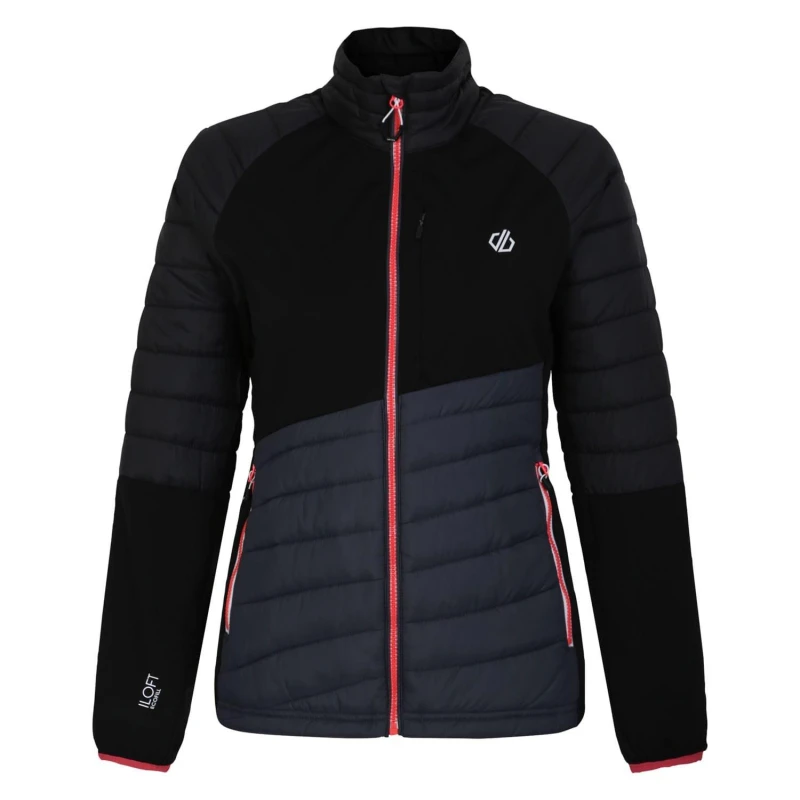 Image of Dare 2b Lexan Hybrid Padded Full-Zip Jacket Black Grey female 8