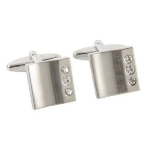 image of Harvey Makin Cufflinks - Plain with Diamantes