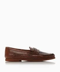 Dune Tan 'Brighton Rock' Woven Leather loafers - 6