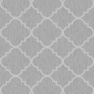 image of Superfresco Colours Silk Sparkle Trellis Silver Wallpaper