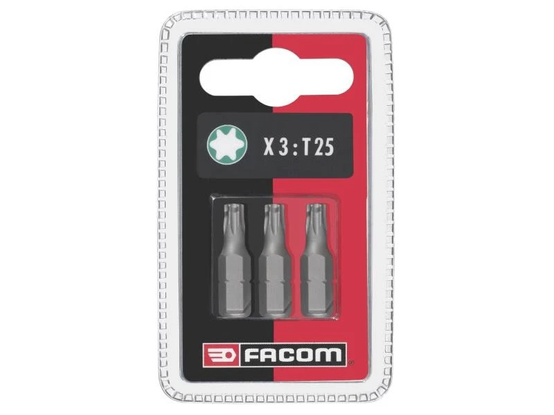 Image of FACOM EX120.J3 Screwdriver Bit Set Number of tools: 3, Blister Pack Screwdriver Bit Set (6625)