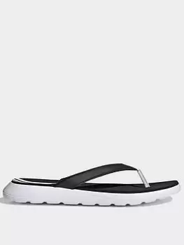Image of adidas Comfort Flip-flops - White/Black, Size 5, Women