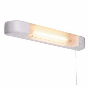 Image of KnightsBridge White Dual Voltage IP20 Bathroom Shaver Light with Shaver Socket 110v/240v