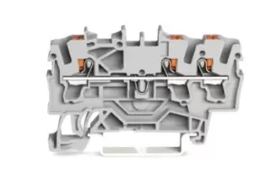 Image of Wago 2202-1301 Terminal Block, Dinrail, 3Ways, 12Awg