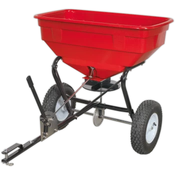 image of Sealey Tow Behind Feed, Grass and Salt Broadcast Spreader 57Kg