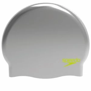 image of Speedo Moulded Silicone Cap Silver Junior