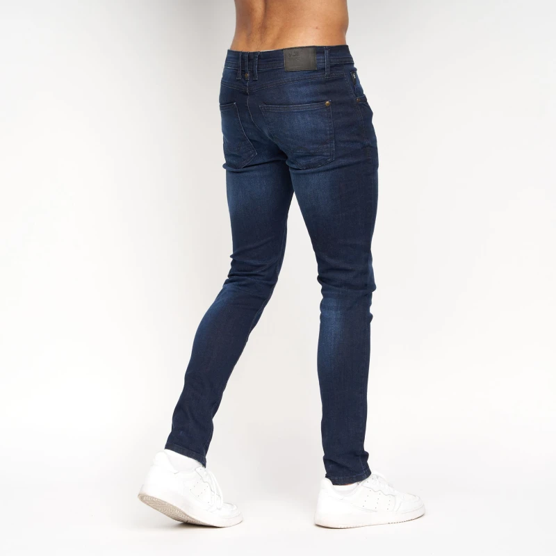 Image of Duck&Cover Maylead Mens Slim-Fit Five-Pocket Denim Jeans in Dark Navy Size: 40S Dark Navy Male 40S