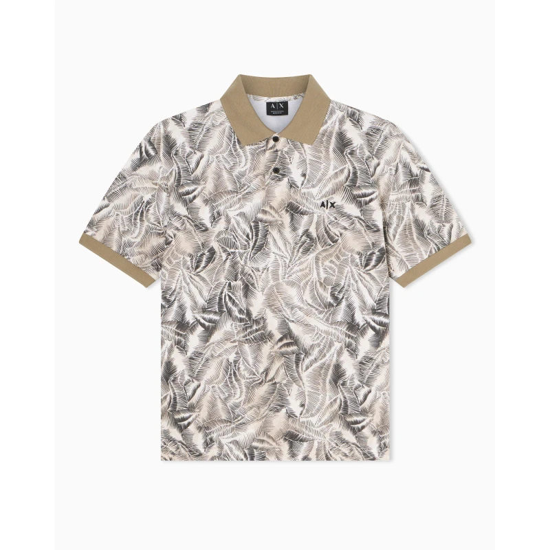 Image of Armani Exchange POLO SHIRT Beige Multi male XL