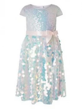 Monsoon Girls Mermaid Pearl Sequin Dress - Pink, Size 10 Years, Women