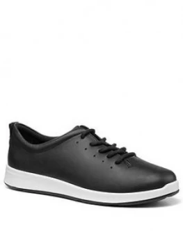 image of Hotter Gentle Lace Up Casual Shoes - Blacl