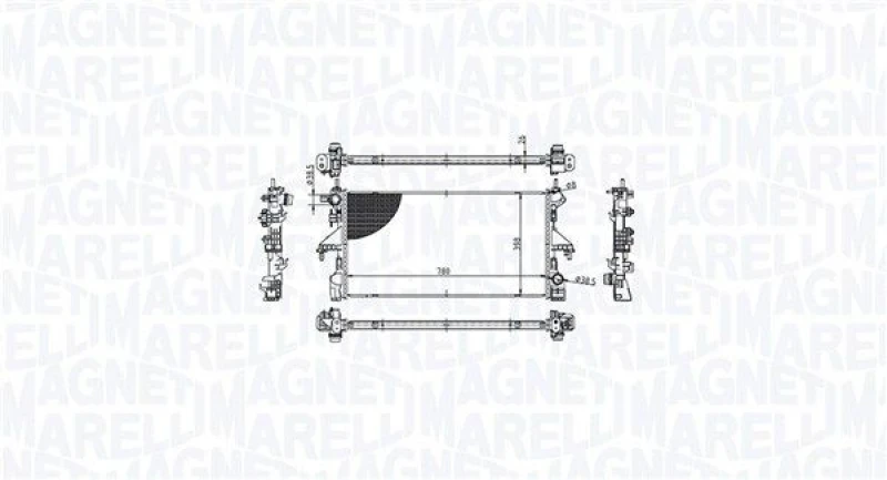 Image of MAGNETI MARELLI Engine radiator MAGNETI MARELLI 350213213100