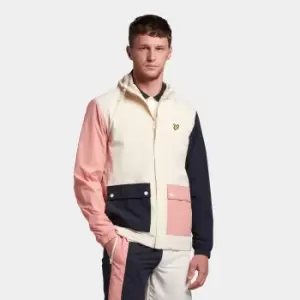 image of Mens Colour Block Hooded Jacket - Off White - L