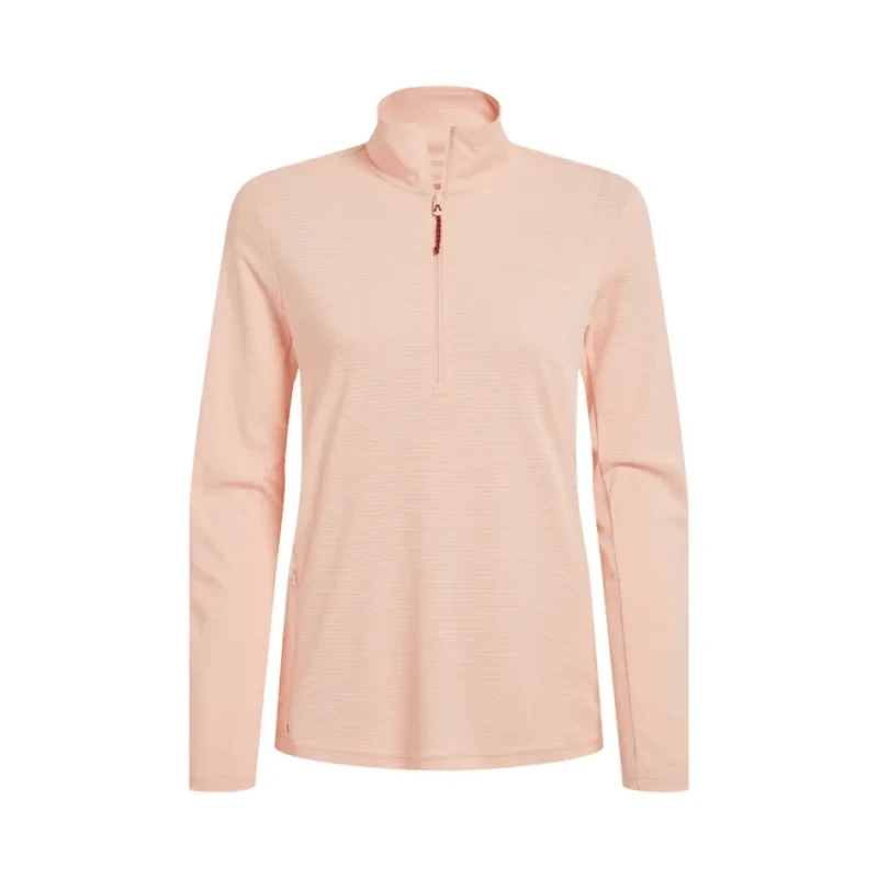 Image of Womens 1/2 zip long sleeve jersey Craghoppers NosiLife SolarShield+ Rose Female 38