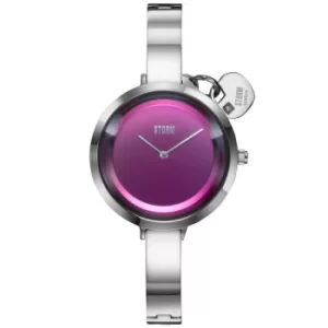 Image of Ladies Storm Storm Mera Silver Lazer Purple Alarm Chronograph Radio Controlled Watch