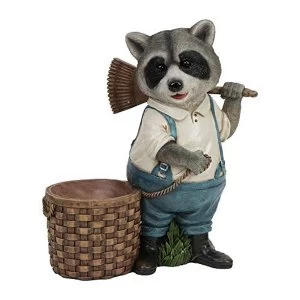 image of Naturecraft Collection - Raccoon with Basket