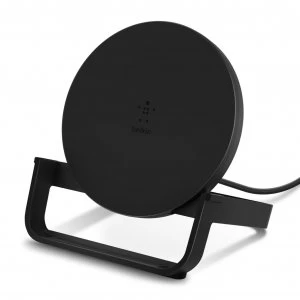 image of Belkin 10W Qi Wireless Charger Stand with QC3 Plug - Black