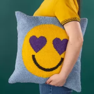 image of Smile Knitted Cushion Purple Power, Purple Power / 45 x 45cm / Polyester Filled