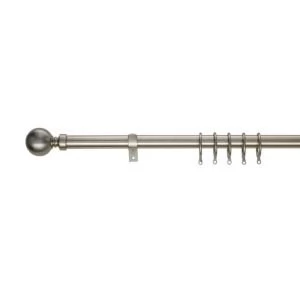 Image of Colours Brocante Stainless steel effect Extendable Curtain pole L200 300 cm