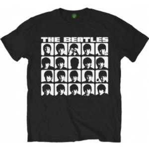 Image of The Beatles - Hard Days Night Faces Mens Large T-Shirt - Black