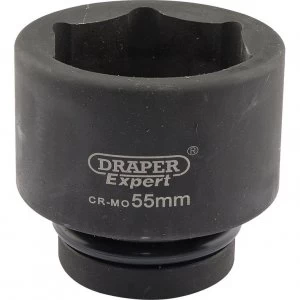 Image of Draper Expert 1" Drive Hexagon Impact Socket Metric 1" 55mm